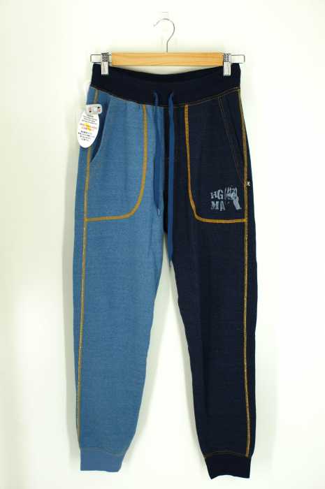 HYSTERIC GLAMOUR （ヒステリックグラマー） ロゴプリント入り切替イージーリブスウェット メンズ パンツ