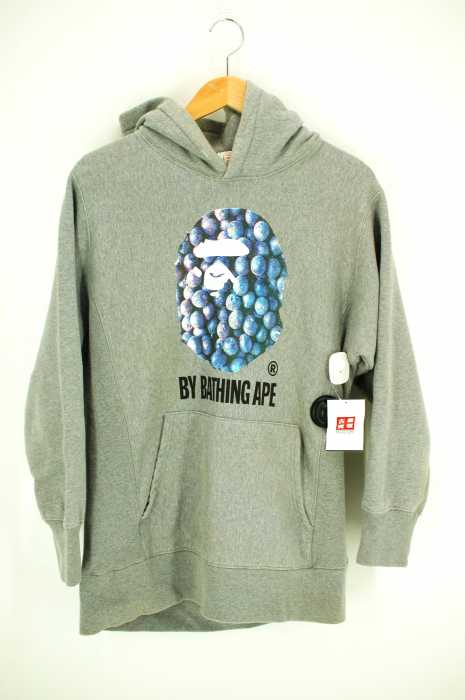 A BATHING APE （アベイシングエイプ） サル顔 APEプリントプルオーバーパーカー メンズ トップス