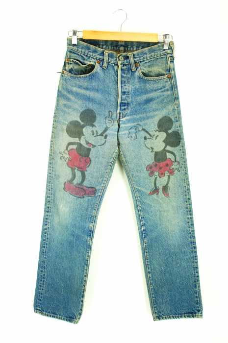 Levi's （リーバイス） 501　裏ボタン2　スモールE　キャラクターデニム レディース パンツ
