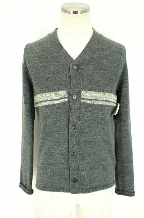 COMME des GARCONS SHIRT （コムデギャルソンシャツ） ライン入りウールカーディガン メンズ トップス