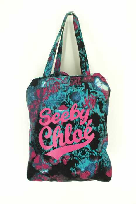SEE BY CHLOE （シーバイクロエ） ロゴ入り総柄デザイントートバッグ レディース バッグ
