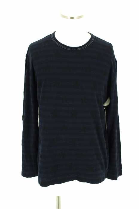 COMME des GARCONS EDITED （コムデギャルソンエディテッド） ボーダー柄シャドースターデザインロングスリーブTシャツ メンズ トップス