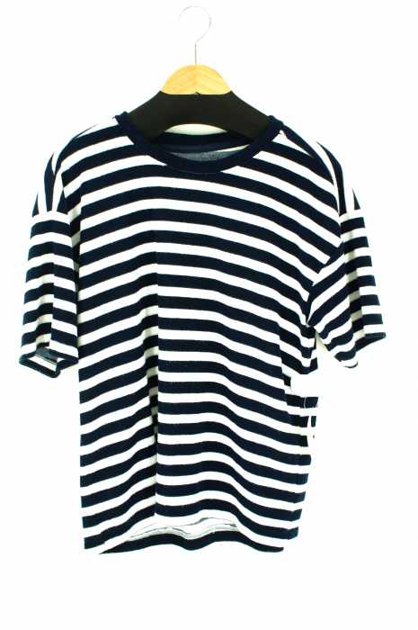 ZARA MAN (ザラマン) ボーダー柄パイル地Tシャツ メンズ トップス
