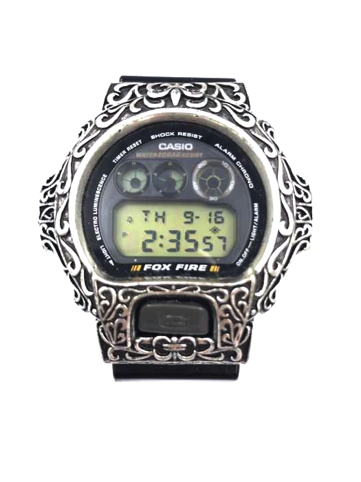 G-SHOCK（ジーショック） DW-6900 ベゼルカスタム ユリの紋章モチーフ メンズ 腕時計