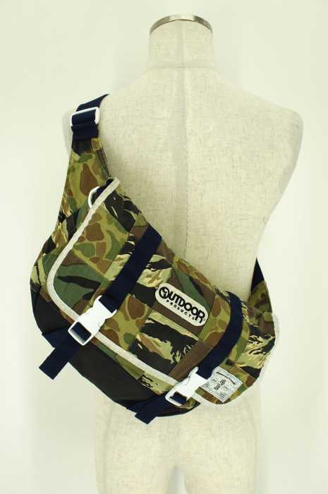 OUTDOOR PRODUCTS×GRIME EFFECT(アウトドアプロダクツ×グライム エフェクト) カモフラパッチワークショルダーバッグ メンズ バッグ