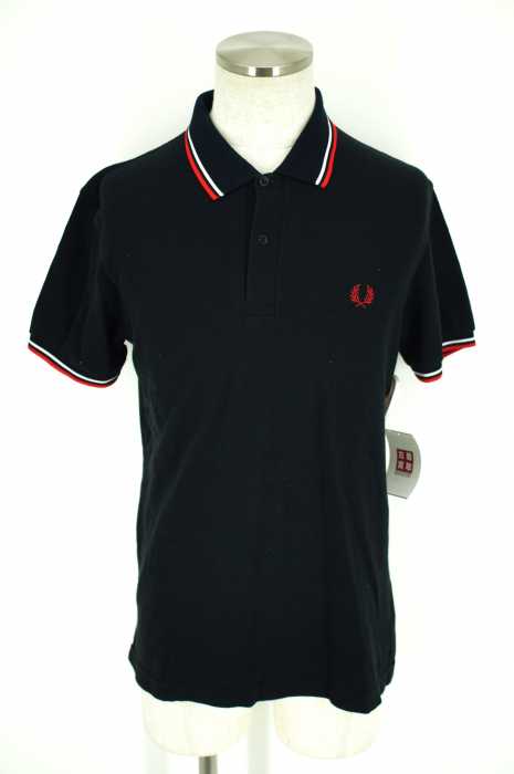 FRED PERRY (フレッドペリー) england製 刺繍入り半袖ポロシャツ メンズ トップス