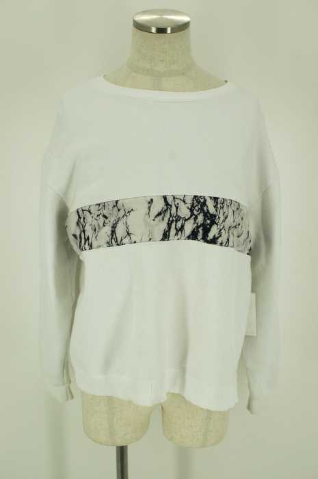 WHITELAND BLACKBURN （） PU切替ワイドシルエットスウェット トレーナー メンズ トップス