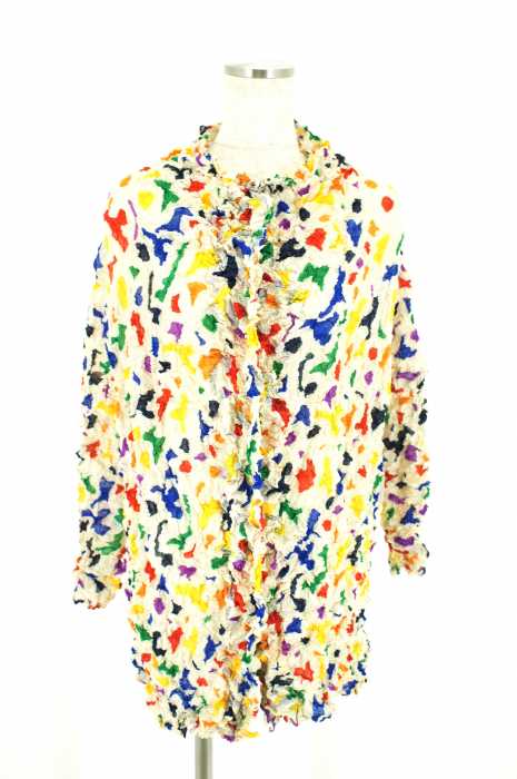 ISSEY MIYAKE FETE (イッセイミヤケ) シワ加工カラフルシャツ レディース トップス