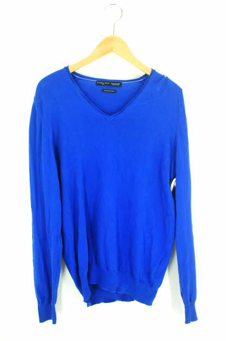 ZARA MAN (ザラマン) Vネックコットンニットトップス メンズ トップス