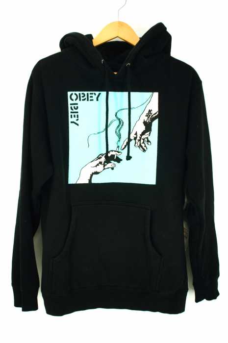 OBEY(オベイ) 裏起毛フロントプリントフーディーパーカー メンズ トップス