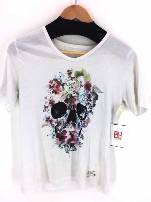 DETAILS（ディテールズ） スカルフラワープリントVネックTシャツ メンズ トップス