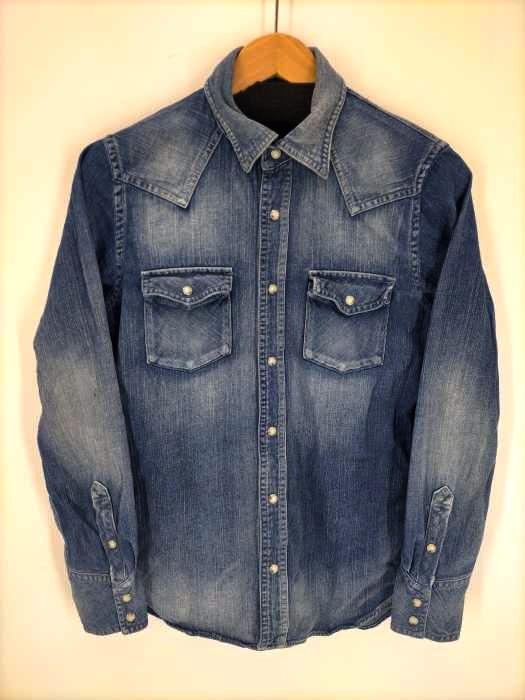 RESOUND CLOTHING（リサウンドクロージング） ウォッシュ加工 デニムウエスタンシャツ メンズ トップス