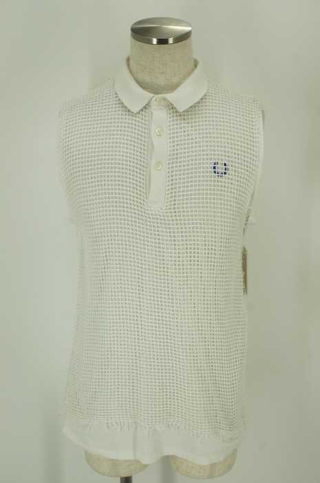 RAF SIMONS (ラフシモンズ) メッシュレイヤードノースリーブポロシャツ メンズ トップス