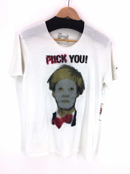 maxsix（マックスシックス） FACK YOU カットオフネックTシャツ メンズ トップス
