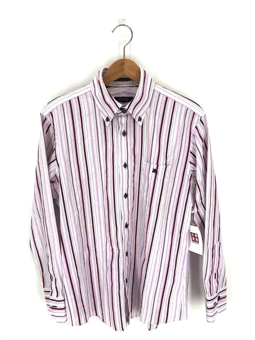 BURBERRY BLACK LABEL(バーバリーブラックレーベル) ストライプ柄ボタンダウンシャツ メンズ トップス