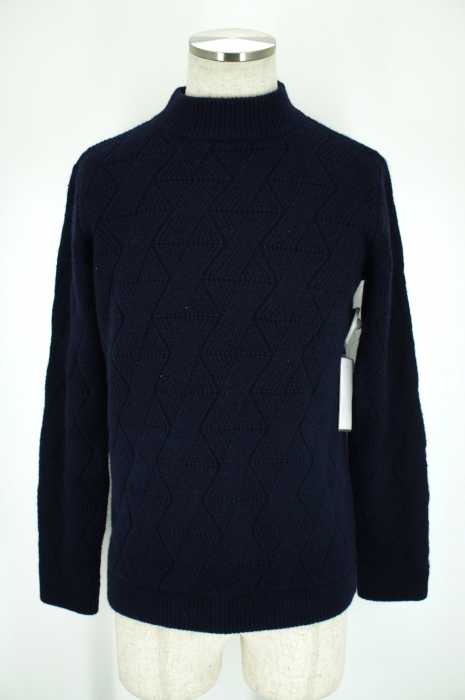 417byEDIFICE (フォーワンセブンバイエディフィス) 15AW ウールナイロンジオメジャガードハイネックロングスリーブ メンズ トップス