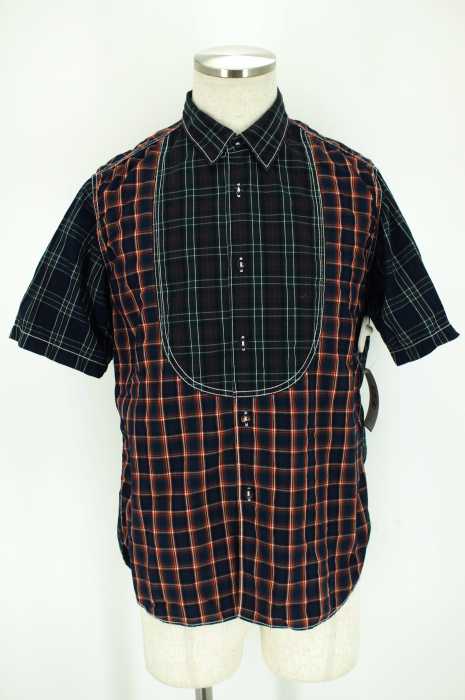 COMME des GARCONS HOMME （コムデギャルソンオム） AD2009 チェック柄切替シャツ メンズ トップス