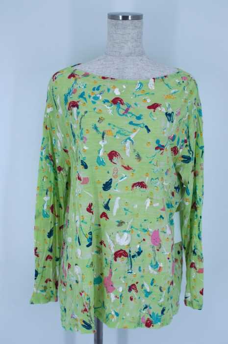 TSUMORI CHISATO （ツモリチサト） 総柄ドリッピングロングスリーブカットソー レディース トップス
