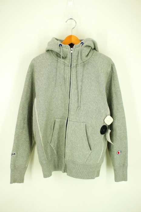 STUSSY×Champion(スチューシー×チャンピオン) REVERSE WEAVE WINDSTOPPER ZIP HOODED リバースウィーブ 裏起毛 メンズ トップス