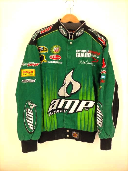 JR NATION（フルギ） amp ENERGY ヴィンテージワッペンブルゾン レーシングジャケット メンズ アウター