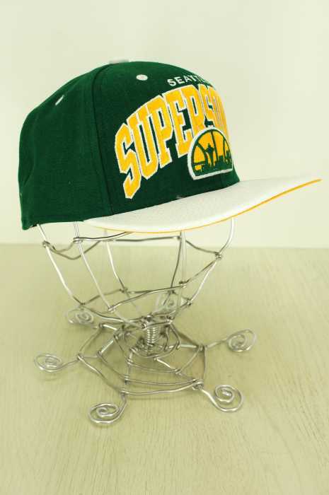 mitchell&ness （ミッチェルアンドネス） ツバレザーNBA スーパーソニックスナップバックキャップ メンズ 帽子