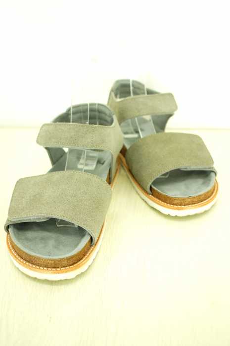 hobo (ホーボー) Cow Suede Leather Strap Sandal with Birk Sole メンズ シューズ