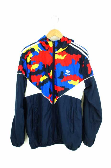 adidas Originals （アディダスオリジナルス） 総柄切替ナイロンジャケット メンズ アウター