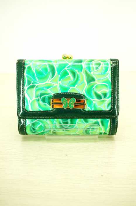ANNA SUI （アナスイ） バラ　総柄エナメル二つ折り財布 レディース 財布・ケース