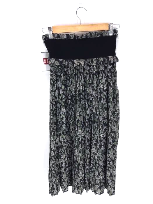 CLANE（クラネ） TAPESTRY FLOWER PLEATS SKIRT タペストリーフラワープリーツスカート レディース スカート