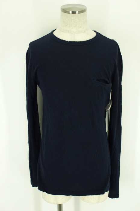 Alexander Wang （アレキサンダーワン） ダメージ加工ポケット付きロングスリーブTシャツ レディース トップス