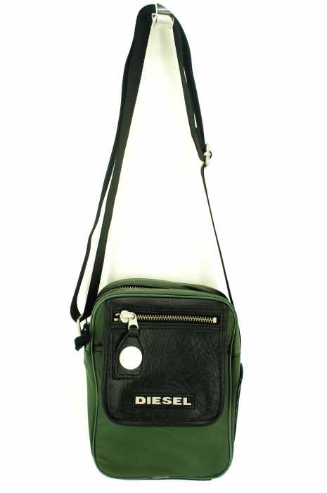 DIESEL (ディーゼル) レザー切替ナイロンショルダーバッグ メンズ バッグ