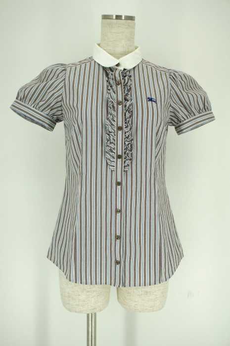BURBERRY BLUE LABEL （バーバリーブルーレーベル） ストライプボタンシャツ レディース トップス
