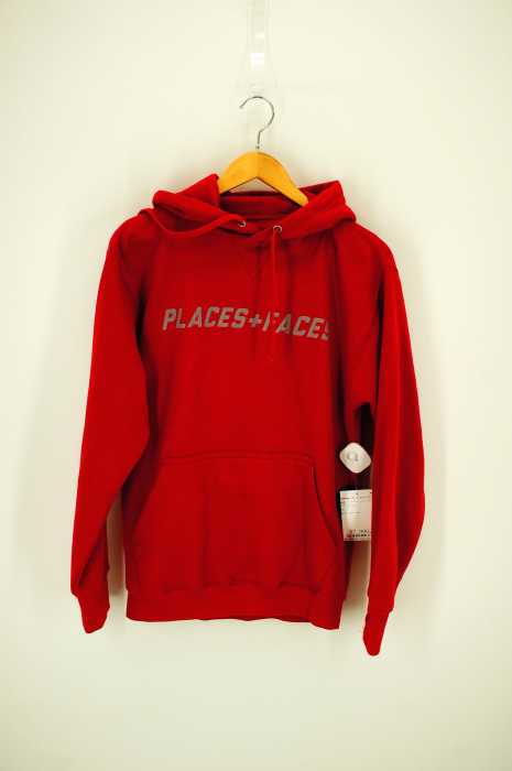 PLACES+FACES （プレイシーズフェイシーズ） 裏起毛 プリントロゴパーカー メンズ トップス