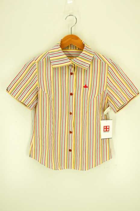 Vivienne Westwood RED LABEL（ヴィヴィアンウエストウッドレッドレーベル） ストライプ柄半袖シャツ レディース トップス