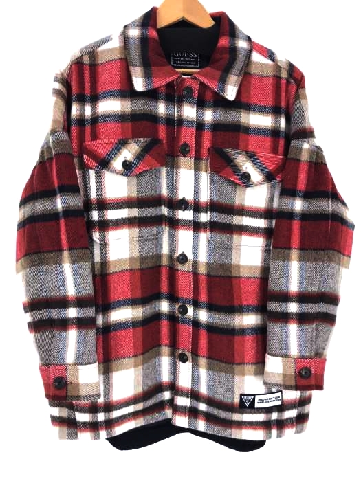 GUESS(ゲス) チェック柄 CPOシャツジャケット メンズ アウター