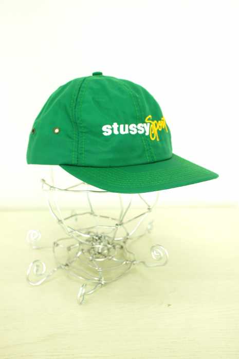 STUSSY (ステューシー) USA製 ロゴ刺繍キャップ メンズ 帽子