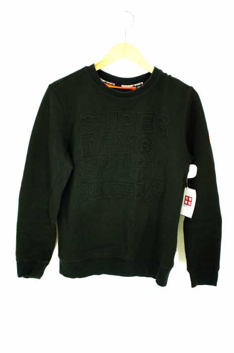 Superdry (極度乾燥しなさい)（スーパードライ） ロゴトレーナー スウェット ブラック メンズ トップス