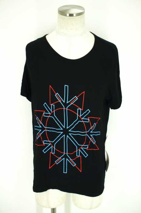 ANREALAGE （アンリアレイジ） レーヨン混プリントTシャツ メンズ トップス