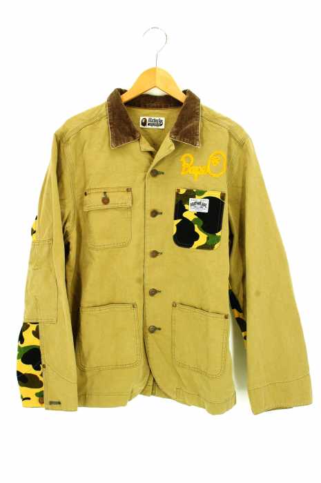 A BATHING APE （アベイシングエイプ） カモフラ切替ミリタリージャケット メンズ アウター
