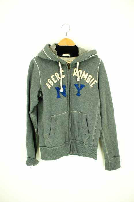 Abercrombie & Fitch（アバクロンビーアンドフィッチ） USED加工ジップアップパーカー 裏起毛 メンズ トップス