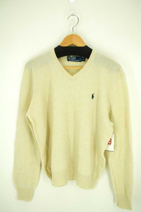 Polo by RALPH LAUREN （ポロバイラルフローレン） Vネックフロント刺繍入りニット メンズ トップス