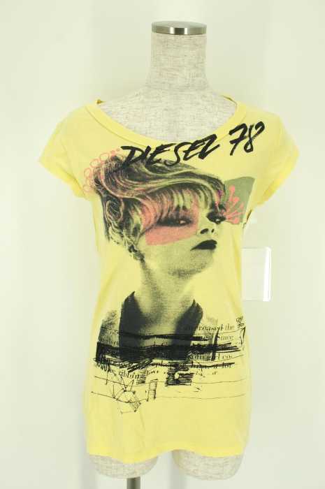 DIESEL (ディーゼル) レディプリントUネック半袖Tシャツ トップス レディース トップス