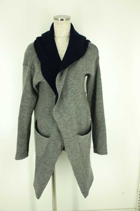 OZOC (オゾック) 15AW バイカラーフードニットカーディガン レディース トップス