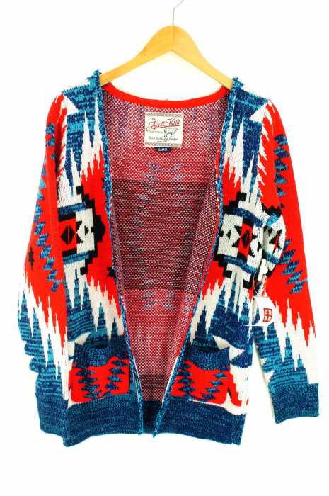 Alcott knit（アルコットニット） 総柄ニットカーディガン メンズ トップス
