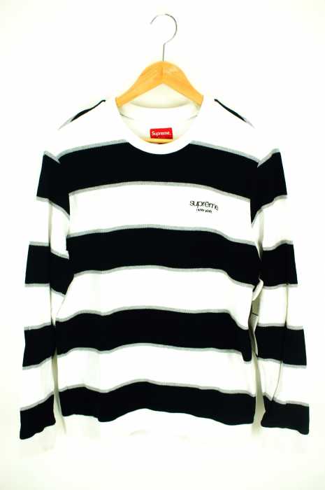 Supreme （シュプリーム） 16SS Stripe Pique Crewneck メンズ トップス