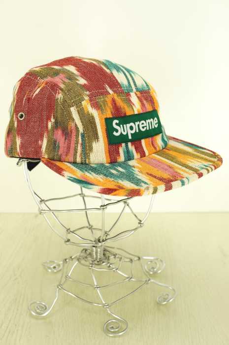 Supreme (シュプリーム) ネイティブ柄 ボックスロゴ入りロゴ総柄ジェットキャップ メンズ 帽子