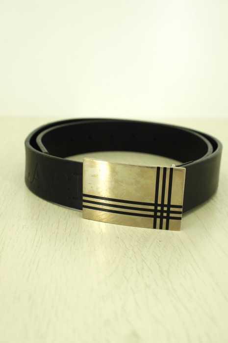 BURBERRY BLACK LABEL (バーバリーブラックレーベル) ロゴ刻印バックルベルト メンズ ファッション雑貨