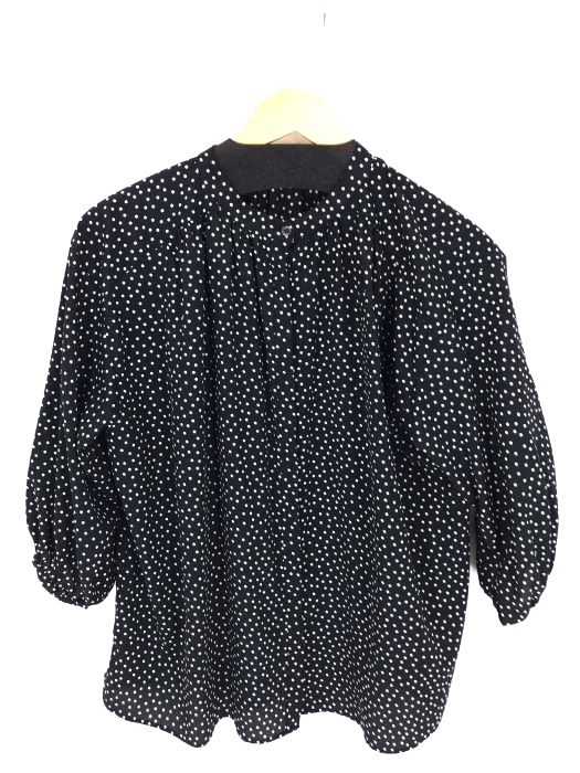 UNITED ARROWS green label relaxing（ユナイテッドアローズグリーンレーベルリラクシング） ランダムドット 2WAY スタンドネック ブラウス レディース トップス