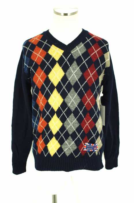 gim (ジム) BRITISH WOOL アーガイル柄Vネック トップス メンズ トップス