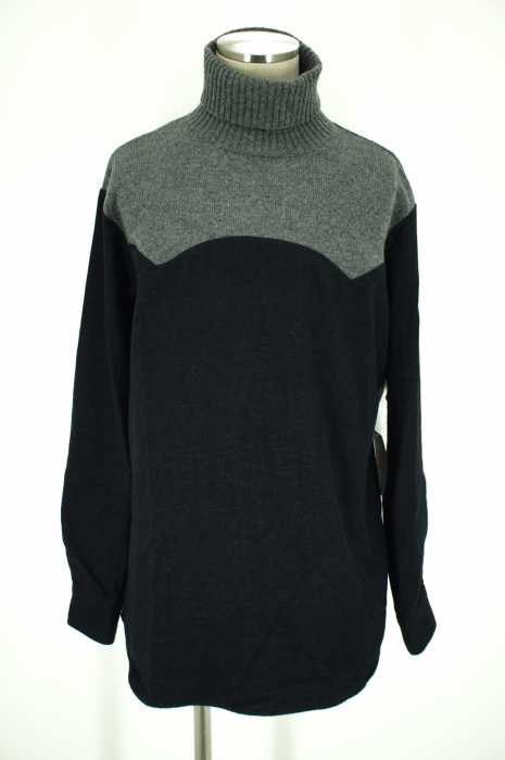 MR.GENTLEMAN （ミスタージェントルマン） TURTLE KNIT SHIRT タートルネックドッキングニット メンズ トップス